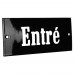 Emaljskylt Entré svart - vit 12 x 5 cm modell 8-4
