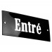 Emaljskylt Entré svart - vit 12 x 5 cm modell 8-4