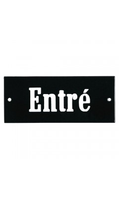 Emaljskylt Entré svart - vit 12 x 5 cm modell 8-4 Emaljskylt Entré svart - vit 12 x 5 cm modell 8-4