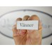 Emaljskylt Vänner vit - svart 6 x 2 cm modell 9-4