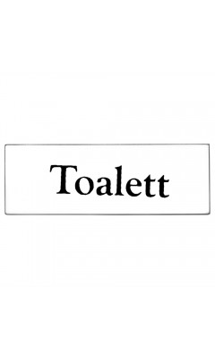 Emaljskylt Toalett vit - svart 6 x 2 cm modell 9-4 Emaljskylt Toalett vit - svart 6 x 2 cm modell 9-4