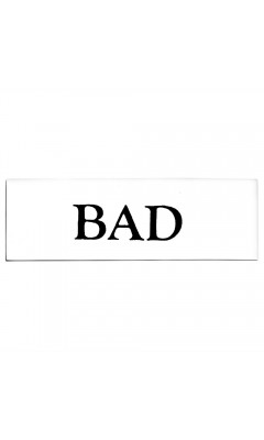 Emaljskylt BAD vit - svart 6 x 2 cm modell 9-4 Emaljskylt BAD vit - svart 6 x 2 cm modell 9-4
