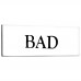 Emaljskylt BAD vit - svart 6 x 2 cm modell 9-4 Emaljskylt BAD vit - svart 6 x 2 cm modell 9-4