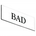 Emaljskylt BAD vit - svart 6 x 2 cm modell 9-4 Emaljskylt BAD vit - svart 6 x 2 cm modell 9-4