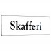 Emaljskylt Skafferi vit - svart 6 x 2 cm modell 9-4 Emaljskylt Skafferi vit - svart 6 x 2 cm modell 9-4