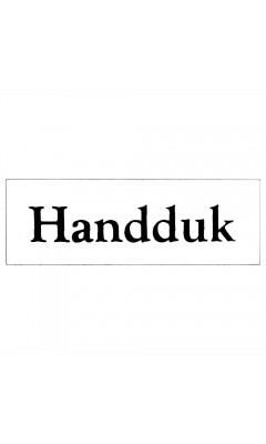Emaljskylt Handduk vit - svart 6 x 2 cm modell 9-4 Emaljskylt Handduk vit - svart 6 x 2 cm modell 9-4