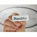 Emaljskylt Handduk vit - svart 6 x 2 cm modell 9-4