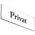 Emaljskylt Privat vit - svart 6 x 2 cm modell 9-4 Emaljskylt Privat vit - svart 6 x 2 cm modell 9-4
