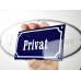 Emaljskylt Privat blå - vit 15 x 7,5 cm modell 11-4