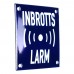 Emaljskylt INBROTTS LARM blå - vit 10 x 10 cm modell 34-4