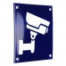 Emaljskylt CCTV blå - vit 10 x 10 cm modell 34-4