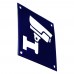 Emaljskylt CCTV blå - vit 10 x 10 cm modell 34-4