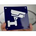 Emaljskylt CCTV blå - vit 10 x 10 cm modell 34-4