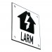 Emaljskylt LARM blixt vit - svart 10 x 10 cm modell 35-4 Emaljskylt LARM blixt vit - svart 10 x 10 cm modell 35-4