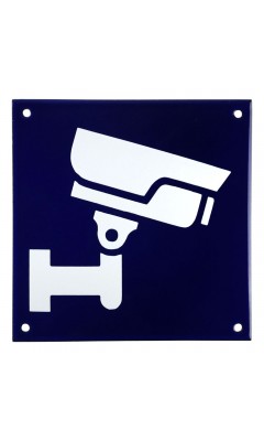 Emaljskylt CCTV Large blå - vit 15 x 15 cm modell 34-4 Emaljskylt CCTV Large blå - vit 15 x 15 cm modell 34-4