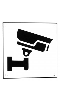 Emaljskylt CCTV Large vit - svart 15 x 15 cm modell 35-4 Emaljskylt CCTV Large vit - svart 15 x 15 cm modell 35-4