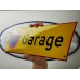 Emaljskylt Garage gul - svart 36 x 12 cm modell 31-4