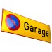 Emaljskylt Garage gul - svart 36 x 12 cm modell 31-4