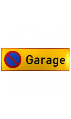 Emaljskylt Garage gul - svart 36 x 12 cm modell 31-4 Emaljskylt Garage gul - svart 36 x 12 cm modell 31-4