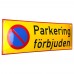 Emaljskylt Parkering förbjuden gul - svart 36 x 12 cm modell 31-4 Emaljskylt Parkering förbjuden gul - svart 36 x 12 cm modell 31-4