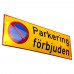 Emaljskylt Parkering förbjuden gul - svart 36 x 12 cm modell 31-4 Emaljskylt Parkering förbjuden gul - svart 36 x 12 cm modell 31-4