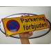 Emaljskylt Parkering förbjuden gul - svart 36 x 12 cm modell 31-4 Emaljskylt Parkering förbjuden gul - svart 36 x 12 cm modell 31-4