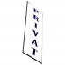 Emaljskylt PRIVAT vit - blå 8 x 20 cm modell 37-4