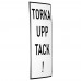Emaljskylt TORKA UPP TACK! vit - svart 6 x 15 cm modell 20-4 Emaljskylt TORKA UPP TACK! vit - svart 6 x 15 cm modell 20-4