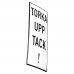 Emaljskylt TORKA UPP TACK! vit - svart 6 x 15 cm modell 20-4 Emaljskylt TORKA UPP TACK! vit - svart 6 x 15 cm modell 20-4