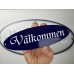 Emaljskylt Välkommen blå - vit 21 x 7 cm modell 32-4 Emaljskylt Välkommen blå - vit 21 x 7 cm modell 32-4
