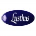 Emaljskylt Lusthus blå - vit 21 x 7 cm modell 32-4