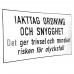 Emaljskylt IAKTAG ORDNING OCH SNYGGHET vit - svart 36 x 20 cm modell 20-4