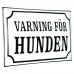 Emaljskylt VARNING FÖR HUNDEN vit - svart 20 x 12 cm modell 10-4 Emaljskylt VARNING FÖR HUNDEN vit - svart 20 x 12 cm modell 10-4