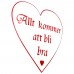 Emaljskylt Allt kommer att bli bra vit - röd 25 x 25 cm modell 42-4 Emaljskylt Allt kommer att bli bra vit - röd 25 x 25 cm modell 42-4