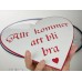 Emaljskylt Allt kommer att bli bra vit - röd 25 x 25 cm modell 42-4 Emaljskylt Allt kommer att bli bra vit - röd 25 x 25 cm modell 42-4