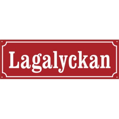 Emaljskylt 20 Tegelviksslingan svart - vit 20 x 20 cm modell X-4 Emaljskylt 20 Tegelviksslingan svart - vit 20 x 20 cm modell X-4